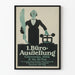 Vintage poster of the first exhibition at the Chemnitz office, 1912