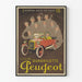 Vintage-Poster Peugeot Quadrilette - Retro-Autodekoration für die Wand