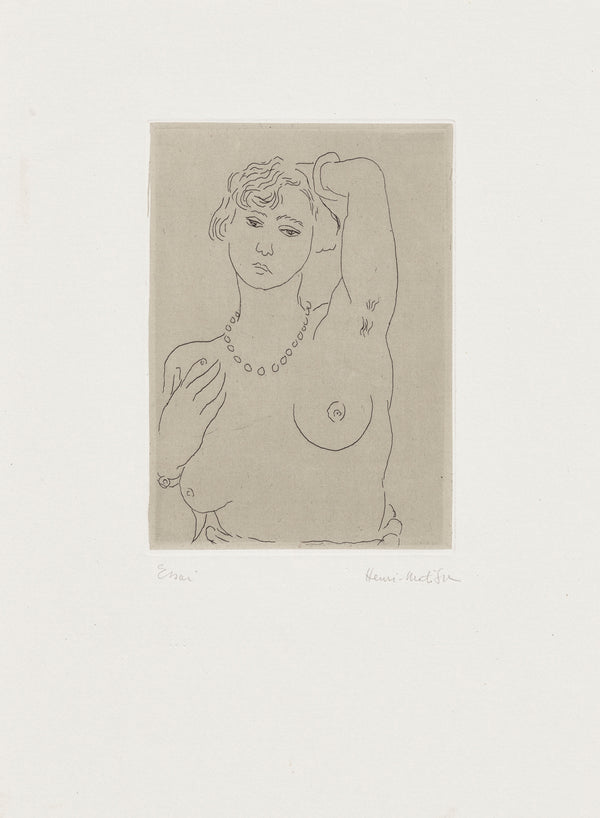 Buste de femme avec collier et bracelet, 1926 – œuvre graphique d’Henri Matisse