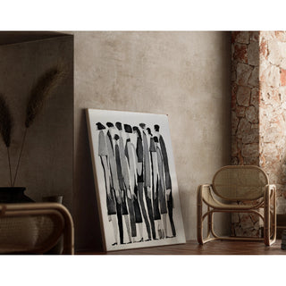 Tableau décoratif design noir et blanc - Multitude Silencieuse