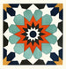 di 18 piastrelle decorative della Commissione di delimitazione afghana Pl 04 - Commissione di delimitazione afghana — vista dell’opera