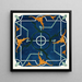 di 18 piastrelle decorative di piastrelle della Commissione dei Limiti Afghanes Pl 05 - Commissione di delimitazione afghana — quadro incorniciato alla parete