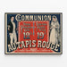 Vintage-Poster Erstkommunion am Roten Teppich - Kindermode Paris — gerahmtes Bild an der Wand