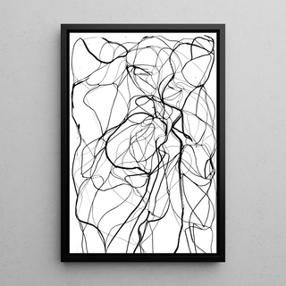 Black and White Design Poster - Wild Entanglement