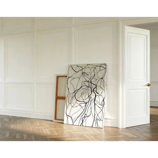 Black and white decorative panel - Wild Entanglement