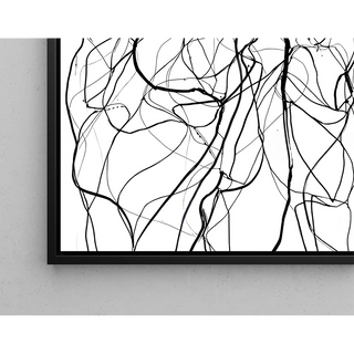 Black and white decorative panel - Wild Entanglement