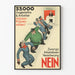 German vintage poster on workers' contributions