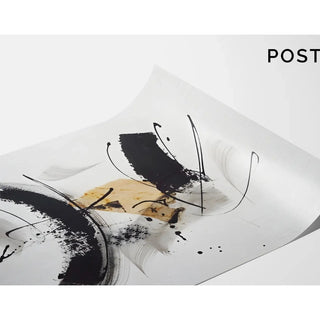 Black and White Design Poster - Energetic Abstraction