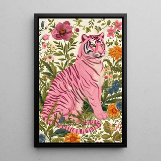 Tiger Table - Pink Floral Tiger