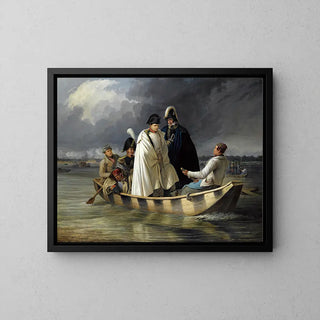 Napoleon leaving Lobau after the defeat at the Battle of Aspern by Anton von Perger