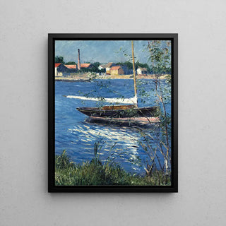 Boat at anchor on the Seine at Argenteuil - Gustave Caillebotte