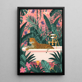 Leopard painting - Leopard in the Jungle