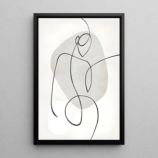 Black and White Design Poster - Essence of Movement