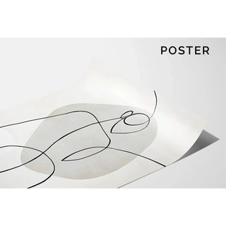 Black and White Design Poster - Essence of Movement