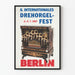 Vintage-Poster des Internationalen Orgel-Festivals von Barbarie Berlin 1987