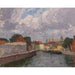 Reproduktion des Gemäldes A Kanal mit Booten vor einer Stadt - Alfred Zoff