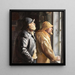 Am Fischer beim Ladenfenster - Michael Ancher — gerahmtes Bild an der Wand