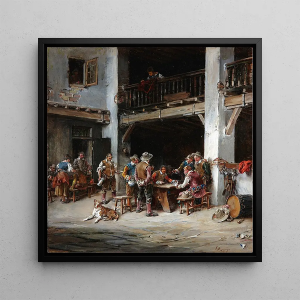 À la posada dans la taverne - Francisco Domingo Marqués