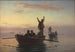 Fischfang mit Fisch-Uhr mit treibendem Netz, früh am Morgen - A Dorph — Ansicht des Kunstwerks