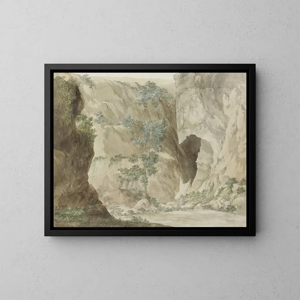 Außenwand der Höhle Ohr von Denys - Abraham Louis Rodolphe Ducros — gerahmtes Bild an der Wand