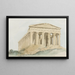 Tempel der Eintracht in den Mauern des alten Agrigent - Abraham Louis Rodolphe Ducros — gerahmtes Bild an der Wand