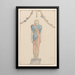 Figur in Relief auf dem Tempel der Isis in Pompeji - Abraham Louis Rodolphe Ducros — gerahmtes Bild an der Wand