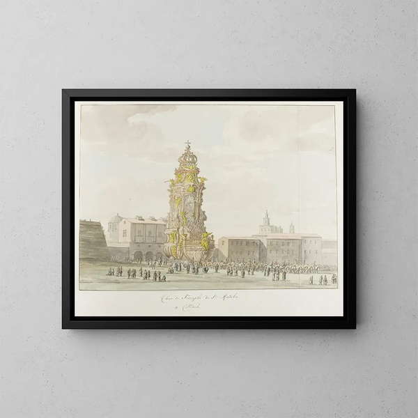 Char triomphal für Santa Rosalia - Abraham Louis Rodolphe Ducros — gerahmtes Bild an der Wand