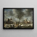 Landschaft mit Schlittschuhläufern - Abraham Beerstraaten — gerahmtes Bild an der Wand