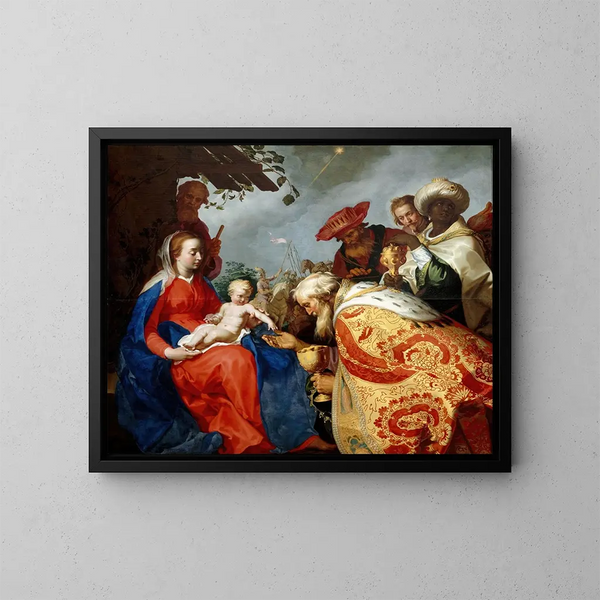 Anbetung der Könige - Abraham Bloemaert — gerahmtes Bild an der Wand