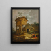 Corte di fattoria con colombario - Abraham Bloemaert — quadro incorniciato alla parete