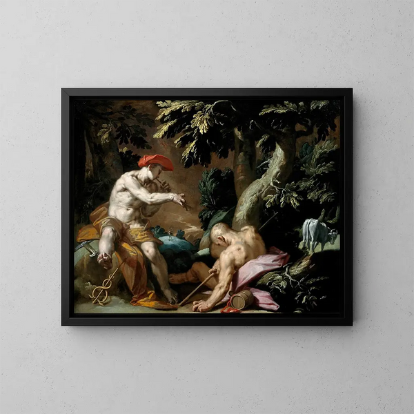 Merkur, Argus und Io - Abraham Bloemaert — gerahmtes Bild an der Wand