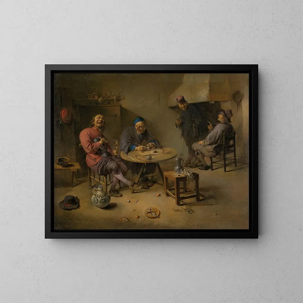 La Taverne - Abraham Diepraam — gerahmtes Bild an der Wand