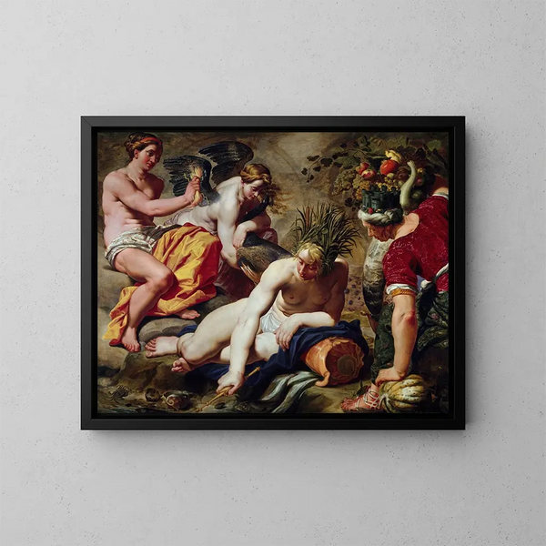 Gli Quattro Elementi - Abraham Janssens — quadro incorniciato alla parete