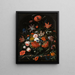 Flowers in a Glass Vase - Abraham Mignon — framed artwork on a wall