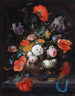 Nature morte avec des fleurs et une montre - Abraham Mignon — artwork view