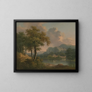 Abraham Pether - Wooded Hilly Landscape.webp