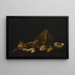 Shells in a purple tapestry - Abraham van Calraet — framed artwork on a wall