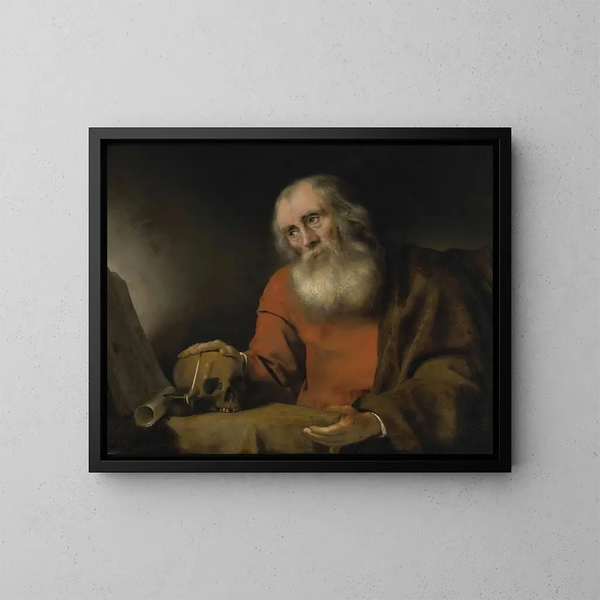 Saint Jérôme - Abraham van Dijck — gerahmtes Bild an der Wand