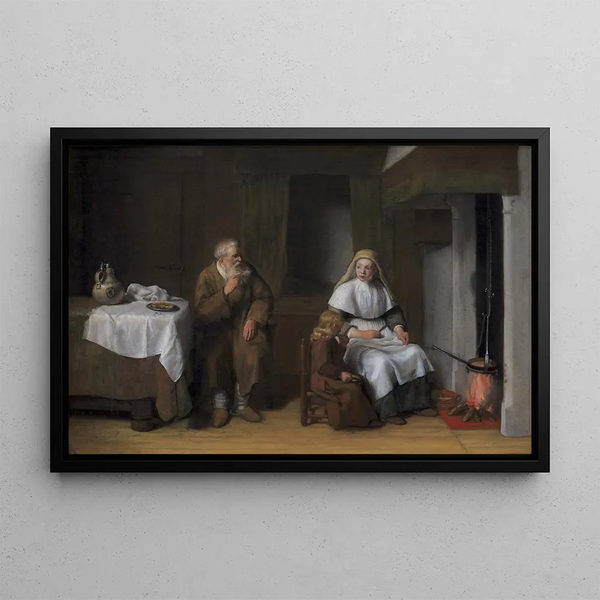 Abraham Van Dijck - The Prophet Elijah with the Widow of Zarephath and her Son.webp