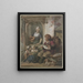 Fishmonger and Servant at a Door - Abraham van Strij — framed artwork on a wall