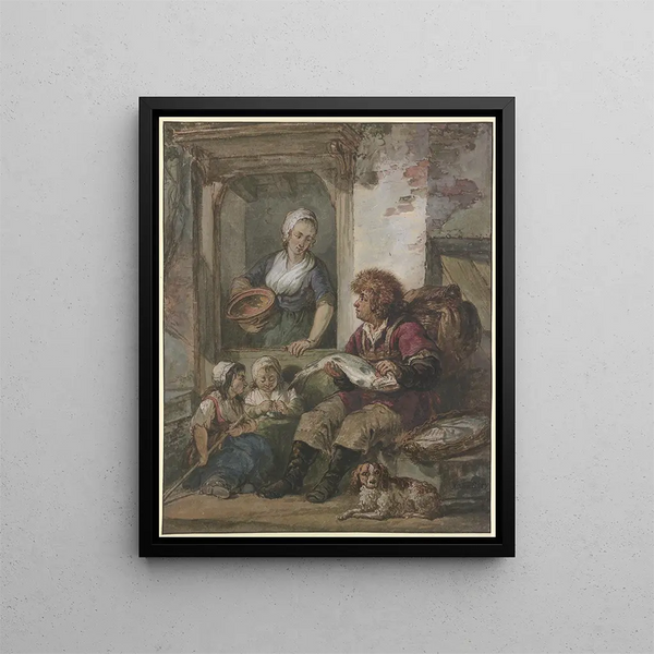 Abraham Van Strij - Fishmonger and Maid at a Door.webp