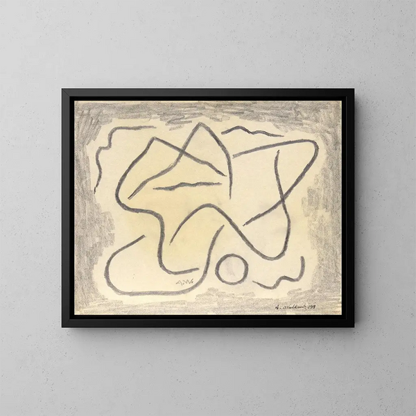 Abstraktion der rhythmischen Linien - Abraham Walkowitz — gerahmtes Bild an der Wand