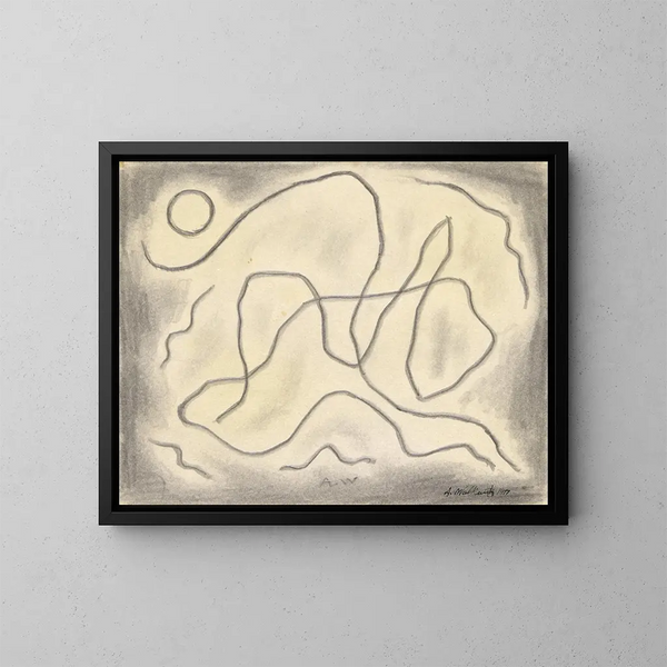 Linienrhythmen in der Abstraktion - Abraham Walkowitz — gerahmtes Bild an der Wand