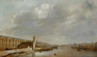 Abraham de Verwer - La Grande Galerie du Louvre avec la porte Neuve et la tour de Bois.webp