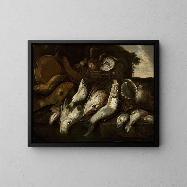 Fisch - Abraham van Beijeren — gerahmtes Bild an der Wand