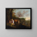 Bacchus e le ninfe in un paesaggio - Abraham van Cuylenborch — quadro incorniciato alla parete
