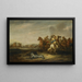 Eine Kavallerie-Schlacht - Abraham van der Hoef — gerahmtes Bild an der Wand