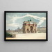Die Hof des Louvre mit dem Triumphbogen des Karussells - Achille La Niece — gerahmtes Bild an der Wand