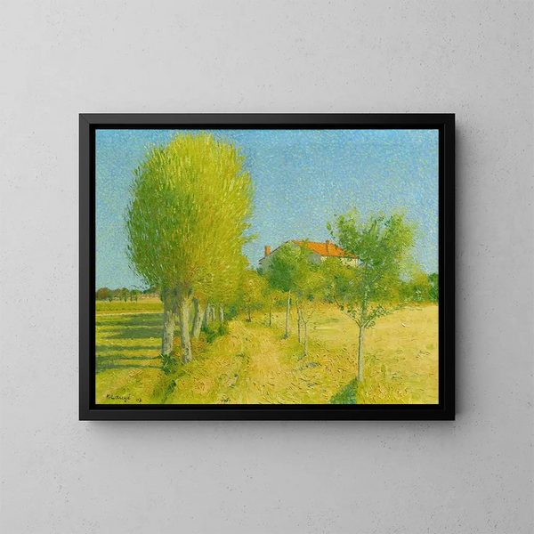 La Lande des Saules derrière l'Alouette Cailhau - Achille Laugé — gerahmtes Bild an der Wand