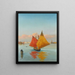 View through the Venice Lagoon - Achille Vertunni — framed artwork on a wall